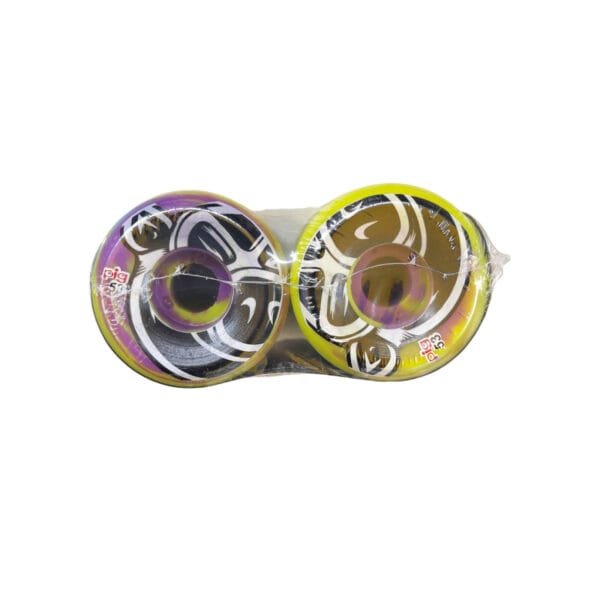 Ruedas Pig Wheels Head Swirl C Line Morado Amarillo 53mm - Imagen 5