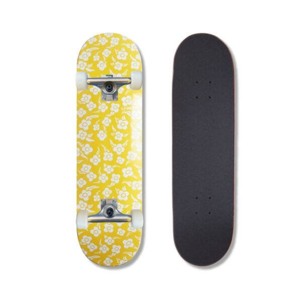 Patineta Armada Krooked Flowers PP Yellow 8.5″