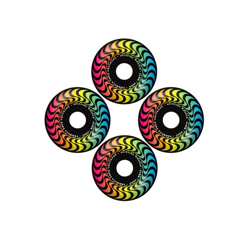 Ruedas Spitfire F4 Radial Trippy Swirl Black 99D 54mm - Imagen 2