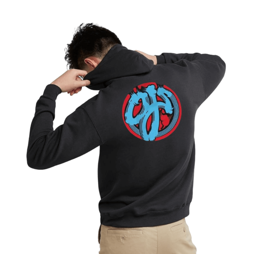 Sudadera Oj's Wheels Brush Logo P/O Negra Mediana - Imagen 2