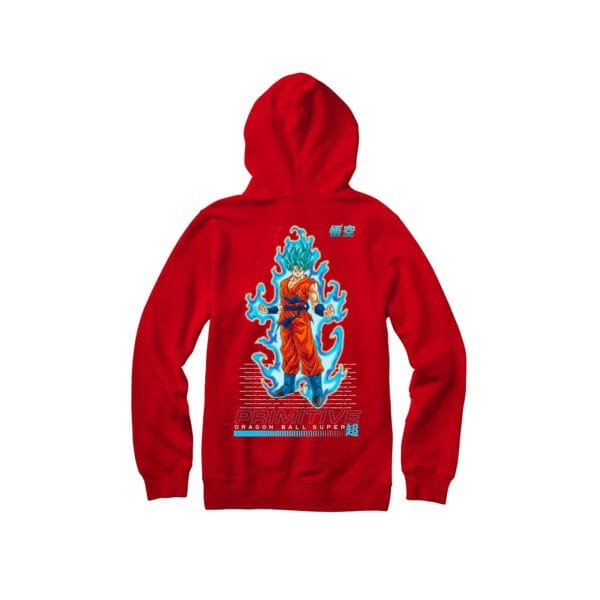 Sudadera Primitive X Dragon Ball Super SSG Goku Youth XL Rojo - Imagen 3