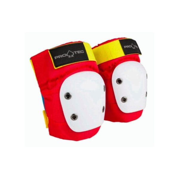 Set de Protecciones Pro-Tec Street Gear Junior Retro Rojo Amarillo Azul - Imagen 3