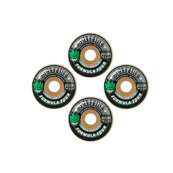 Ruedas Spitfire F4 101D Conical Nat Verde 54mm - Imagen 2