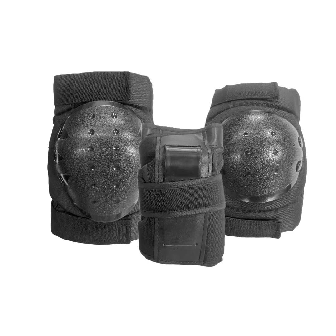 Set de Protecciones Skate Negras