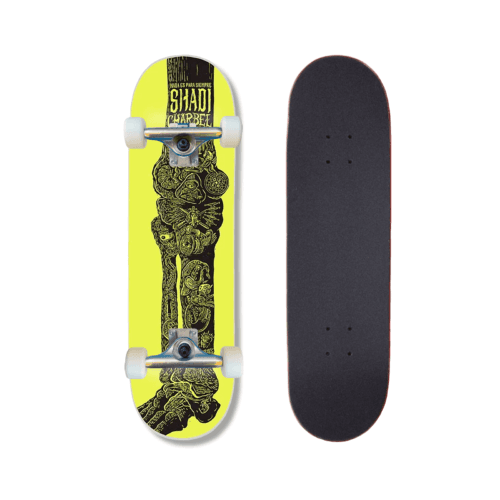 Patineta Armada Deza Pro Model Shadi Charbel Negro Amarillo 8.25"
