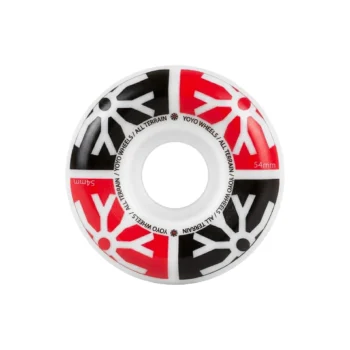 Ruedas Yoyo Logo Negro Rojo Cónica 100A 54mm