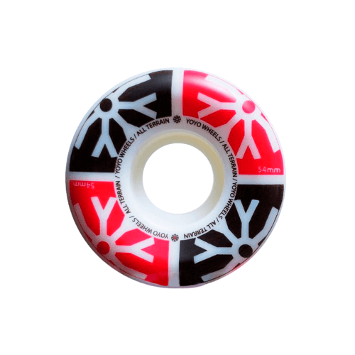 Ruedas Yoyo Logo Negro Rojo 54mm