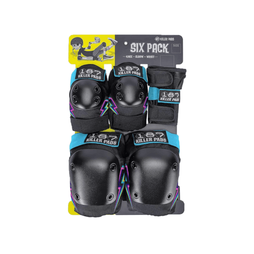 Set de Protecciones 187 Killer Pads Junior Six Pack Electric Bolt