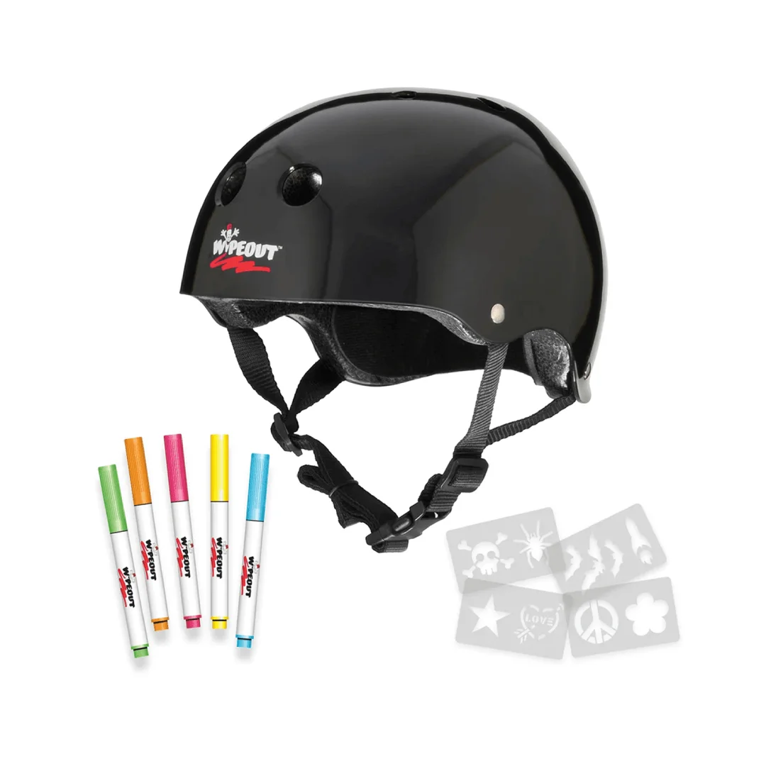 Casco Wipeout Dry Erase Black 8+ - Imagen 2