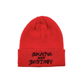 Beanie Thrasher Skate and Destroy Rojo