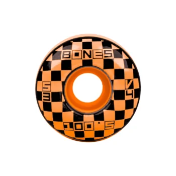Ruedas Bones V4 Wide 100's OG Formula Block Party Orange 53mm