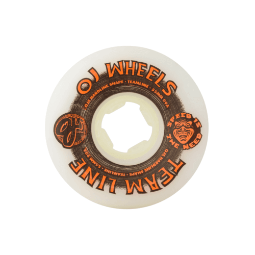 Ruedas Oj's Wheels Team Line Original White Black / Orange Hardline 99a 55mm
