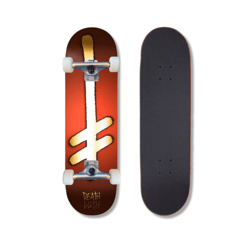 Patineta Armada Deathwish Gang Logo Red Gold 8.75"