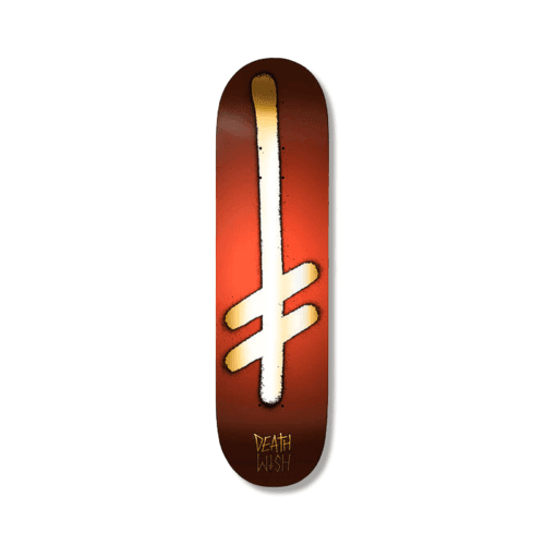 Tabla Deathwish Gang Logo Red Gold 8.75"
