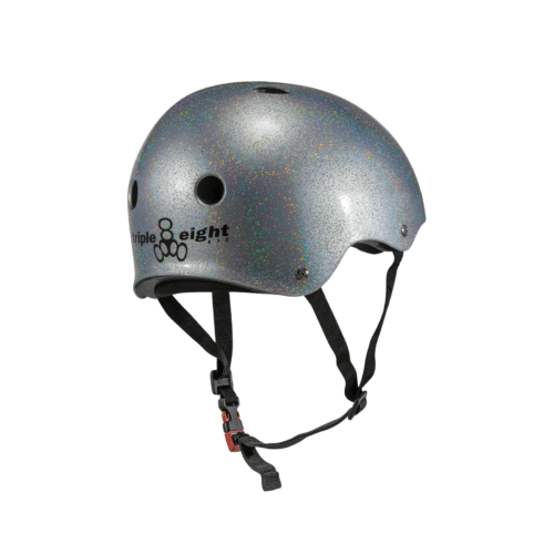 Casco Triple 8 Sweatsaver Certificado Silver Glitter Talla L/XL - Imagen 2