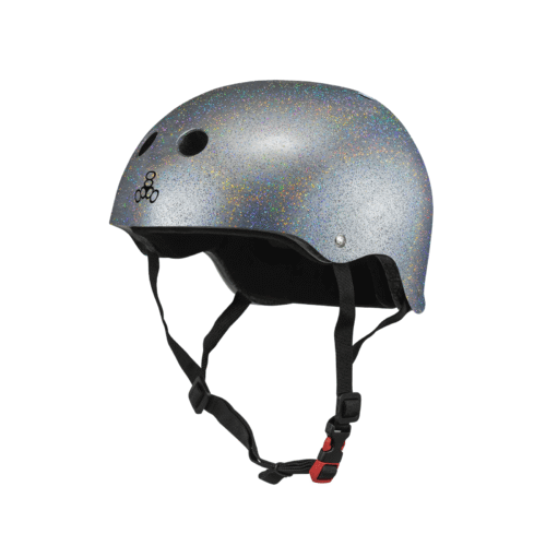 Casco Triple 8 Sweatsaver Certificado Silver Glitter Talla L/XL