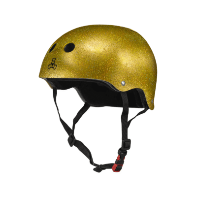 Casco Certificado Triple 8 Sweatsaver Gold Glitter S/M