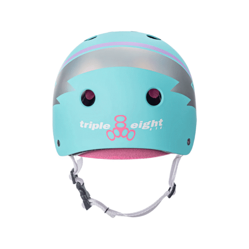 Casco Certificado Triple 8 Sweatsaver Teal Hologram S/M - Imagen 3