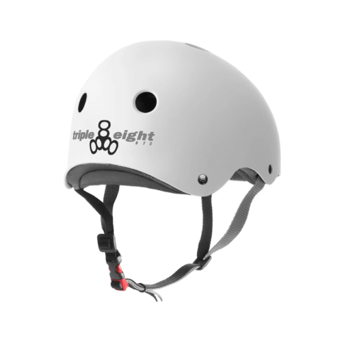 Casco Certificado Triple 8 Sweatsaver White Rubber M - Imagen 2
