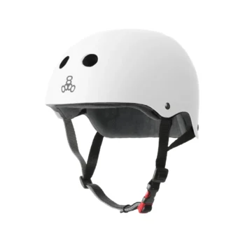 Casco Certificado Triple 8 Sweatsaver White Rubber M