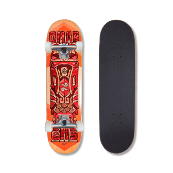 Patineta Armada Copal Pro Omar Vargas Búho Naranja 8.5"