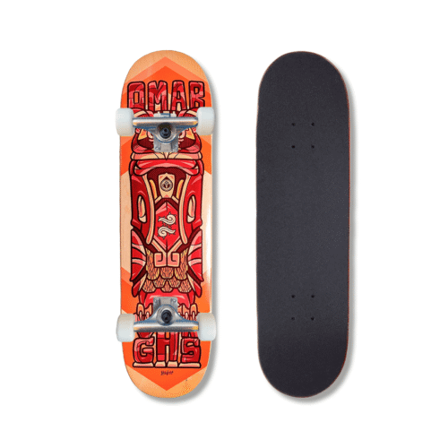 Patineta Armada Copal Pro Omar Vargas Búho Naranja 8.5"