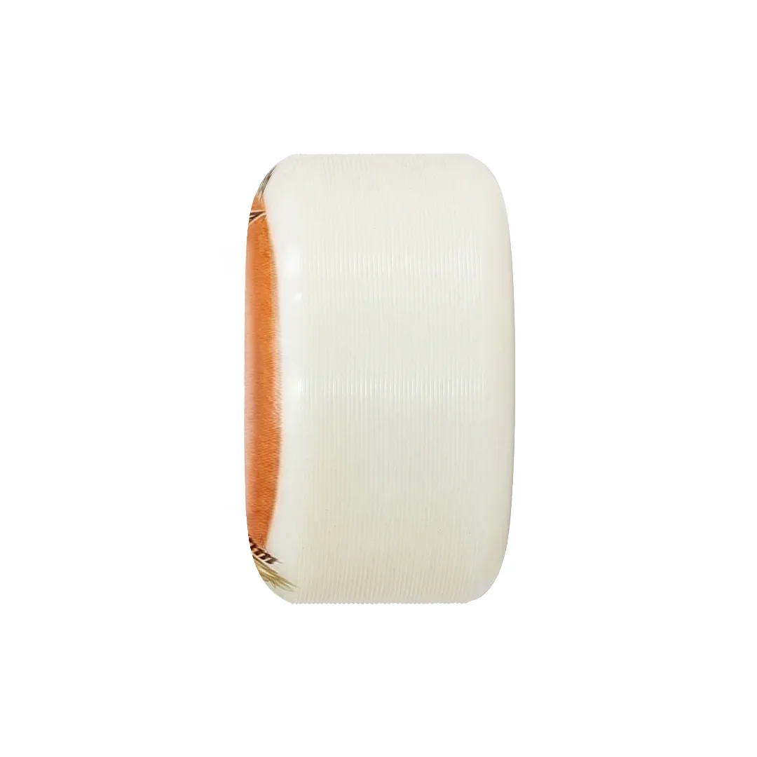Ruedas Rata Wheels V8 Logo 99A Conical Naranja Blanco 54mm - Imagen 2