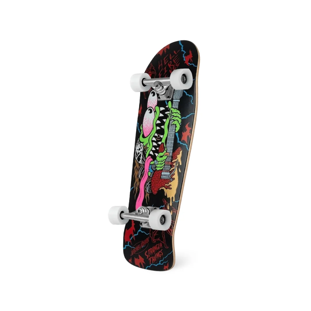 Patineta Armada Cruiser Santa Cruz X Stranger Things Meek Eddie Slasher Signed 10.1" - Imagen 2