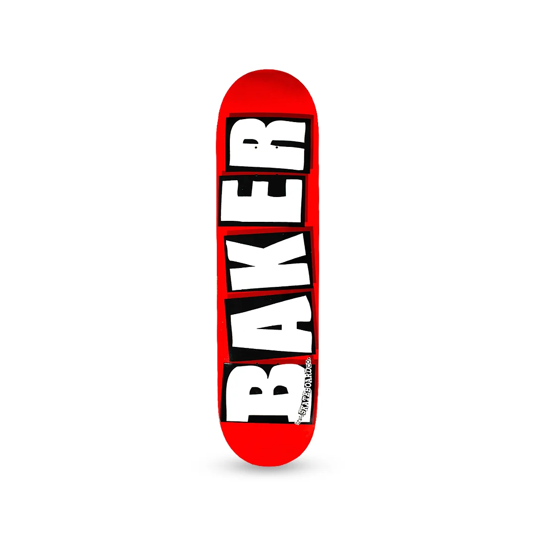 Tabla Baker Brand Logo Red White 8.5"