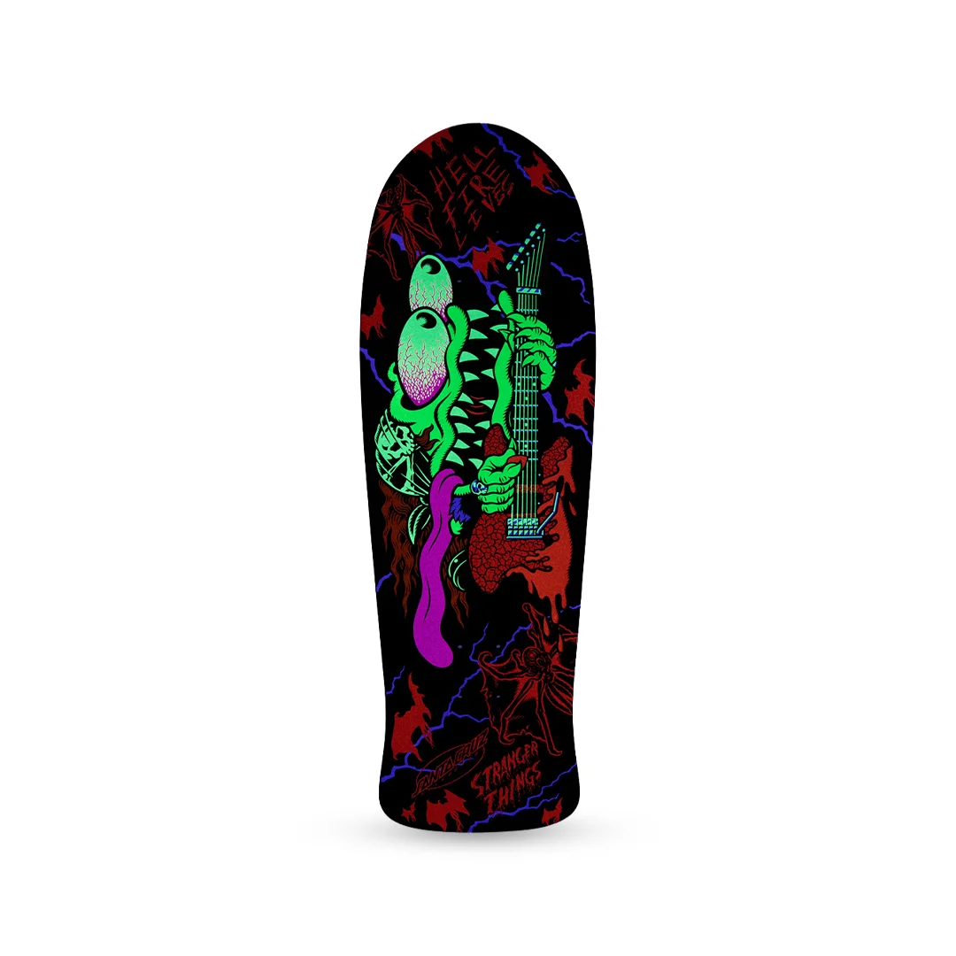 Tabla Santa Cruz X Stranger Things Meek Eddie Slasher Signed 10.1" - Imagen 3