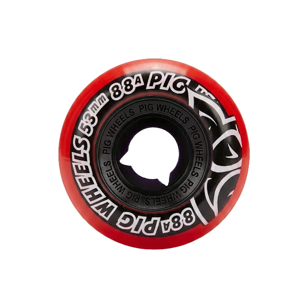 Ruedas Pig Clásicas 88A Rojas 53mm
