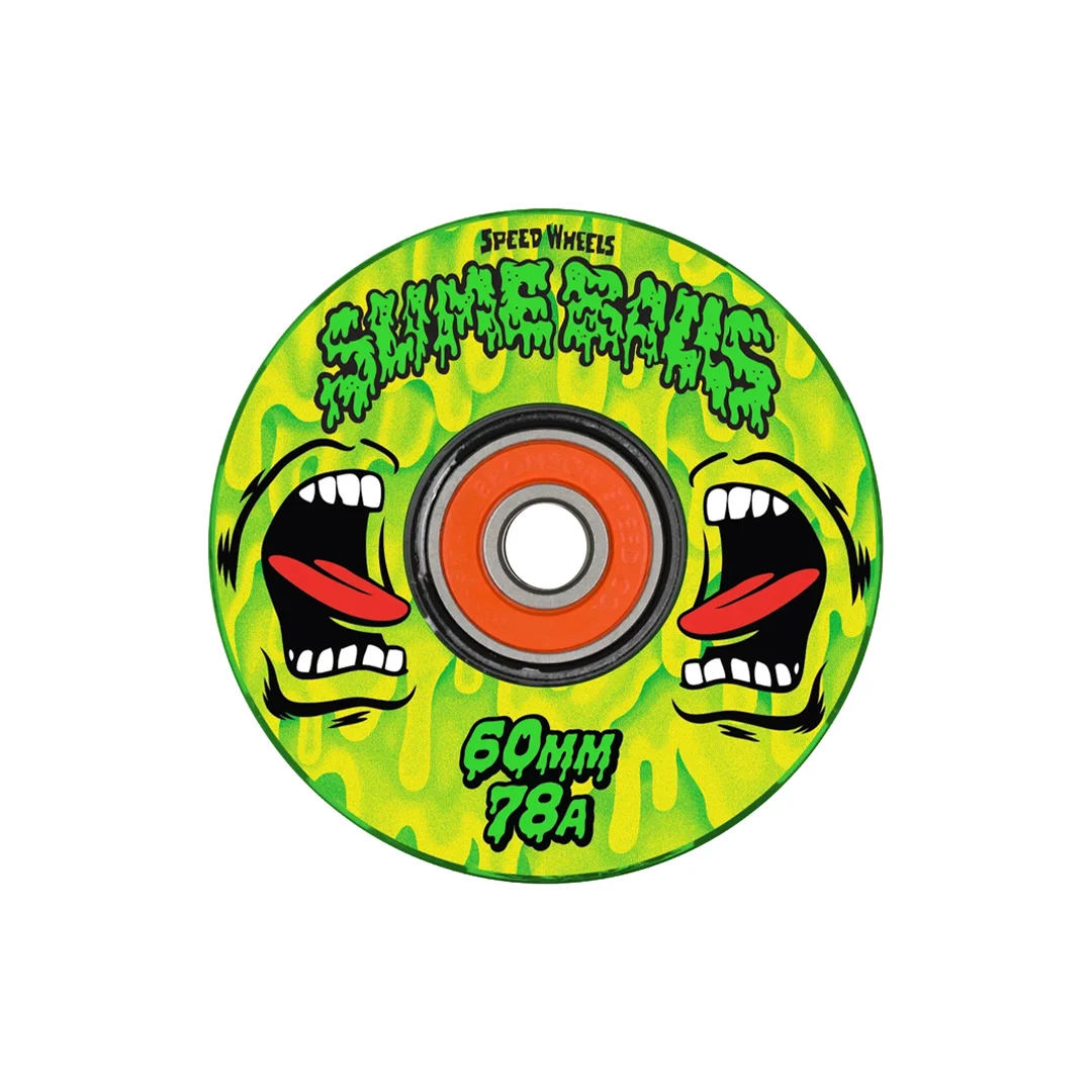 Ruedas Slime Balls Screaming Slime Light Ups OG 78A Green Yellow 60mm