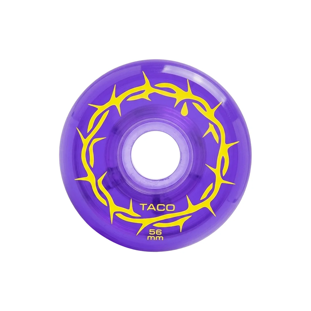Ruedas TACo Cónicas Púas Morada Transparente 100A 56mm