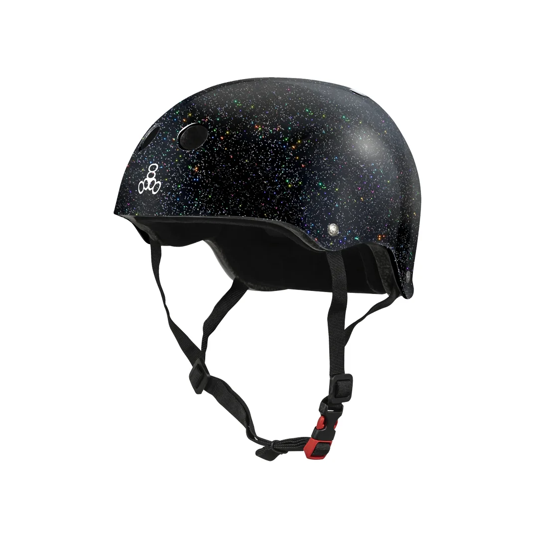 Casco Triple 8 Certificado Sweatsaver Black Glitter L/XL