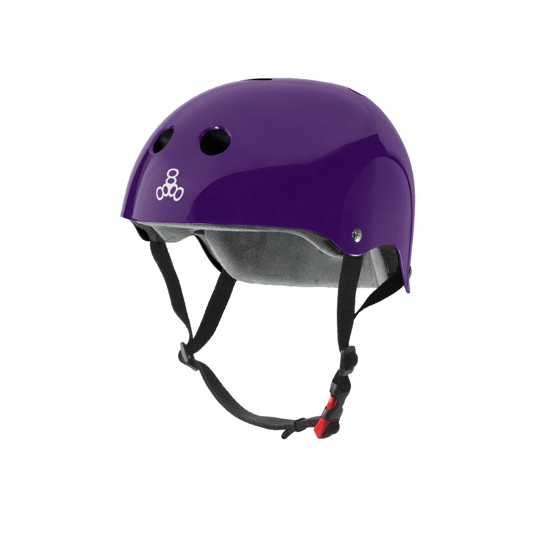 Casco Triple 8 Certificado Sweatsaver Purple Glossy S/M