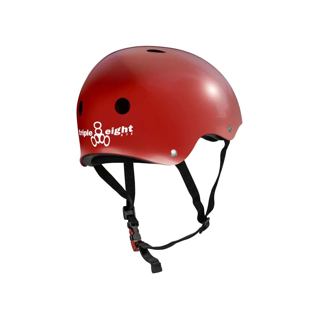 Casco Triple 8 Certificado Sweatsaver Scarlet Red Glossy S/M - Imagen 2