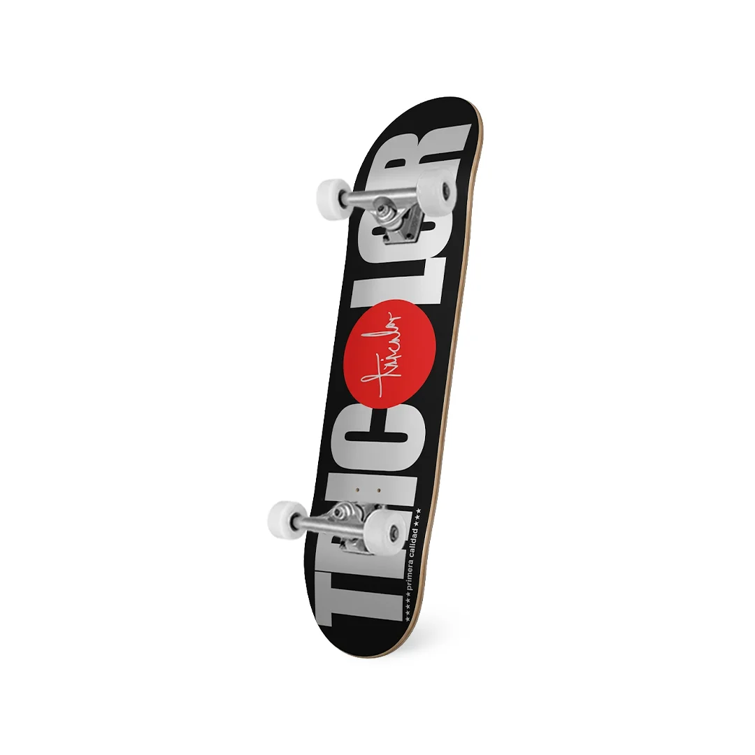 Patineta Armada Tricolor X Primera Calidad Foil Plata 8" - Imagen 2