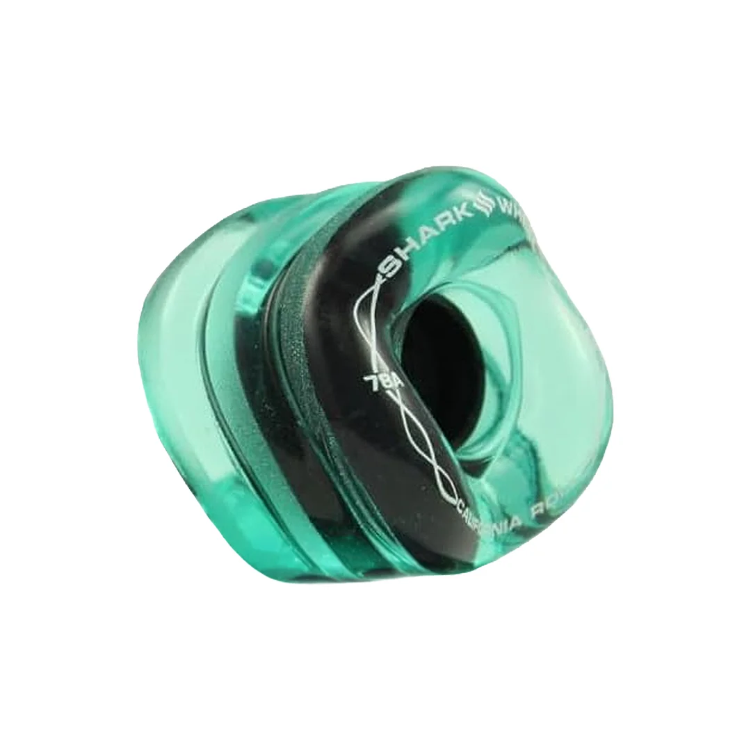 Ruedas Shark Wheel 78A ADN Verde Transparente 60mm - Imagen 3