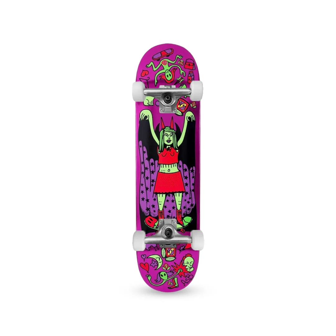 Patineta Armada Alebrije Diablilla Neon 8"