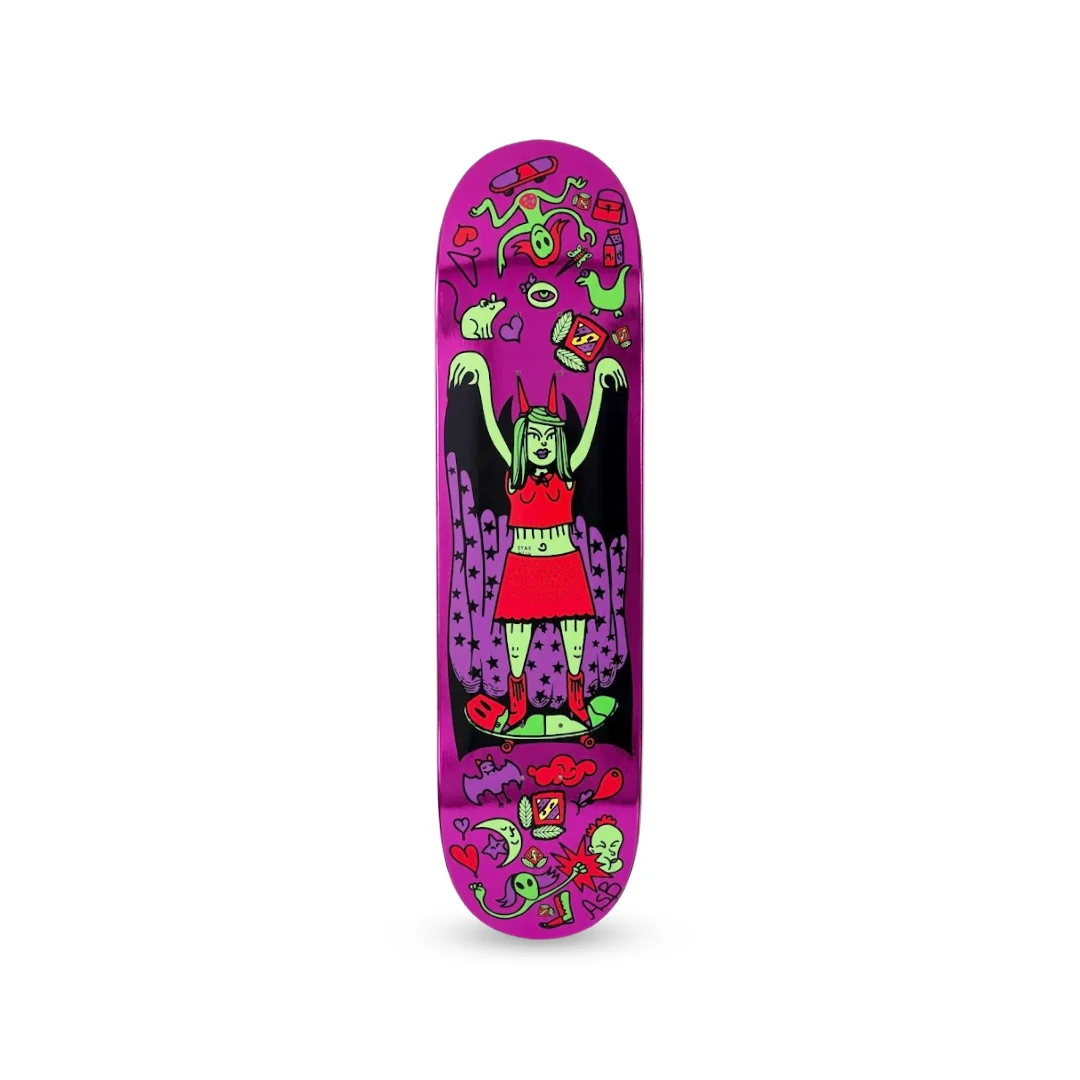 Tabla Alebrije Diablilla Neon 8"